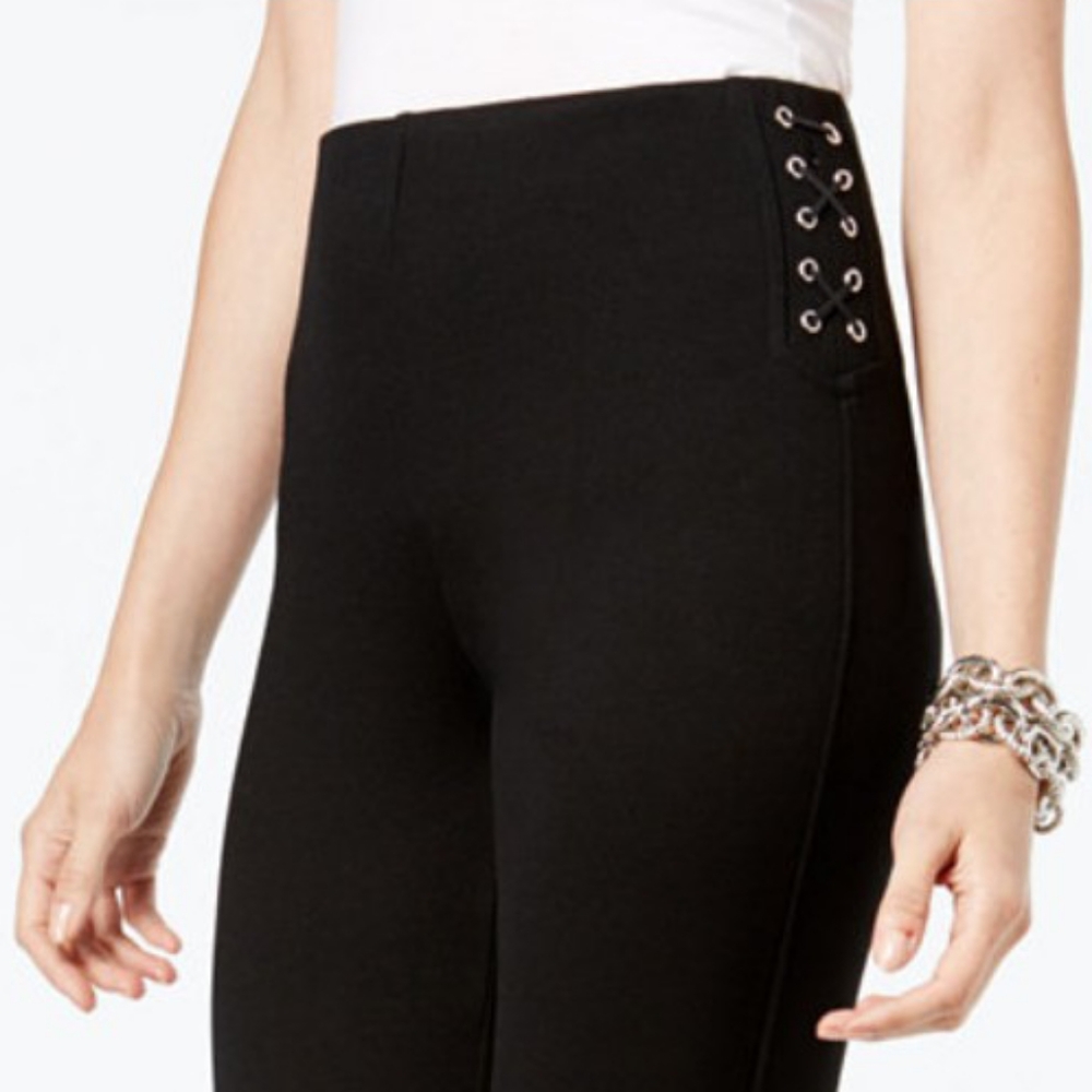 ⚘️I.N.C. Petite Lace Up Skinny Military Leggings - Picture 3 of 13